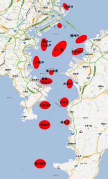 東京湾のポイント地図