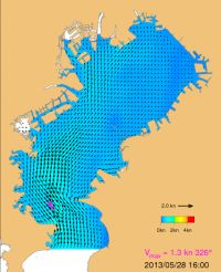 1ノット＝1.852キロ。5倍すると10秒間に流れるメートルになる