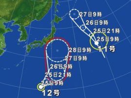なんだよ、これ!!!　北海道遠征なのに台風が2つもあるやん