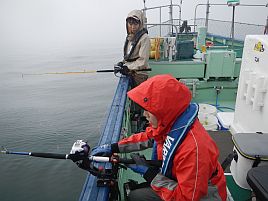 北海道の師匠杯で子供はアオゾイゲット。へたはお世話係