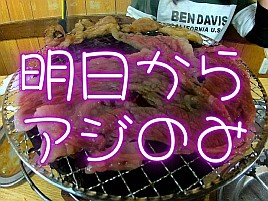 【動画】しばらくアジを食べ続けることになるので肉を喰う