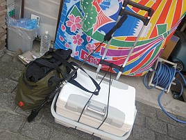 でっかいクーラー持ち宇佐美へ。目標5連続カイワリツ抜け