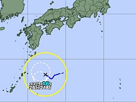 また台風？　土曜日は結構な雨で日曜日はそれなりの風かも